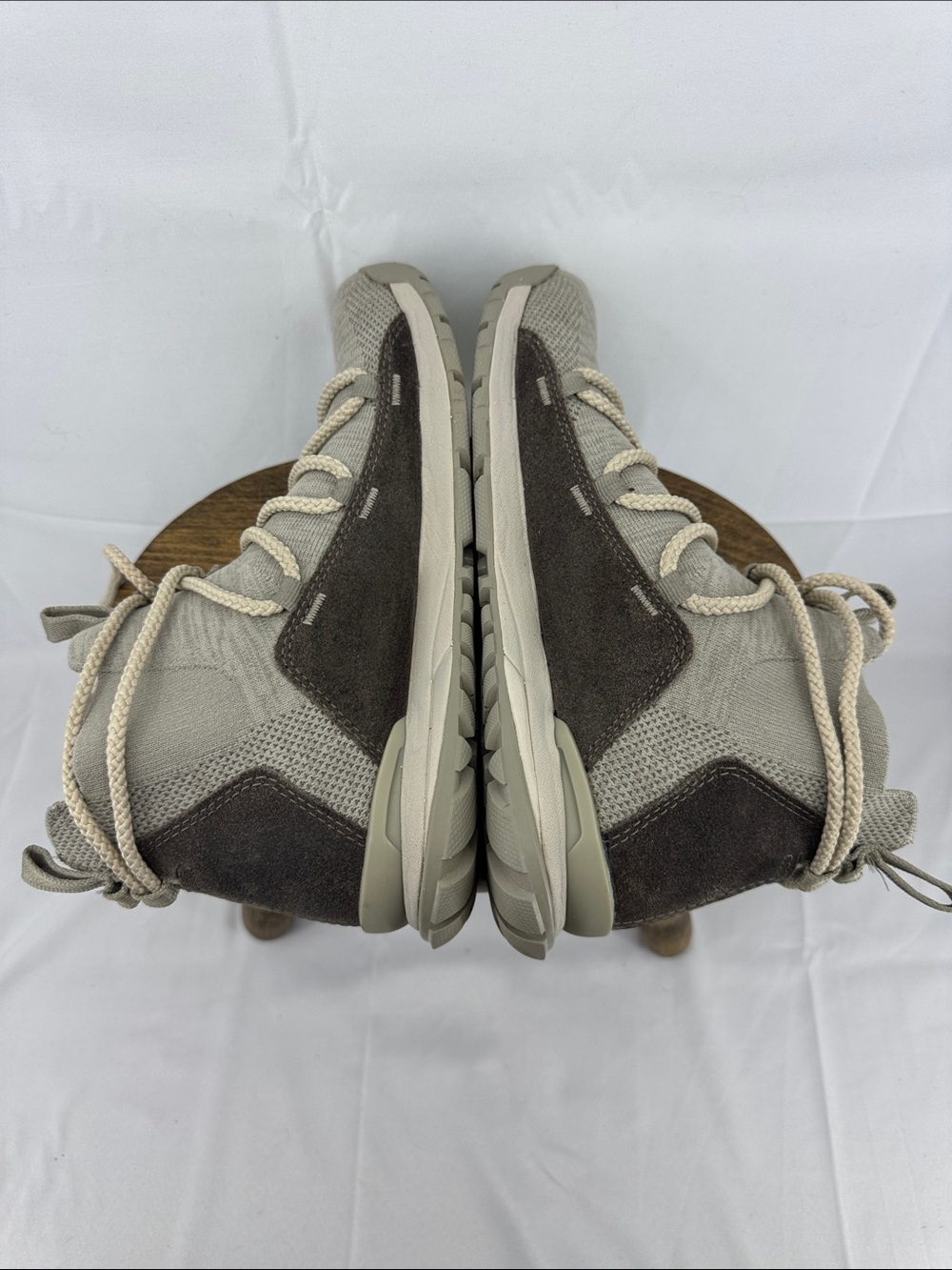 Oboz Womens Lena Mid Athletic Boots, Light Gray Knit, sz 8.5 - Picture 9 of 14